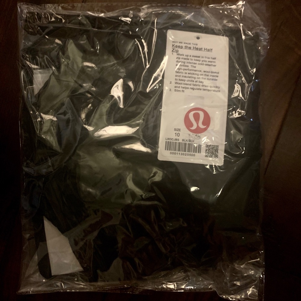 Lululemon Wool-Blend Keep the Heat 1/2 Zip- Black - Picture 5 of 6